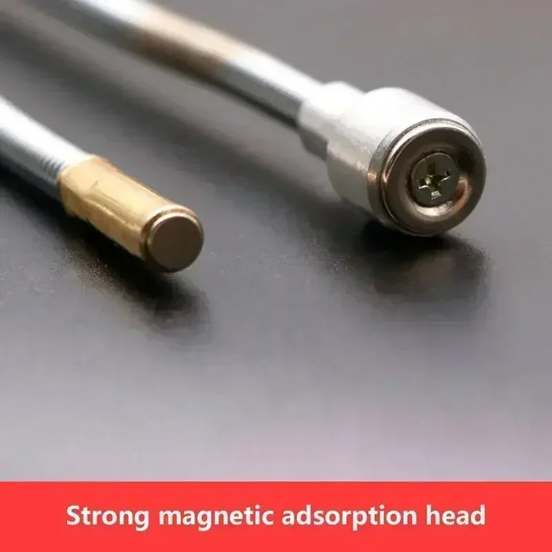 Herramienta magnética flexible para recoger tornillos