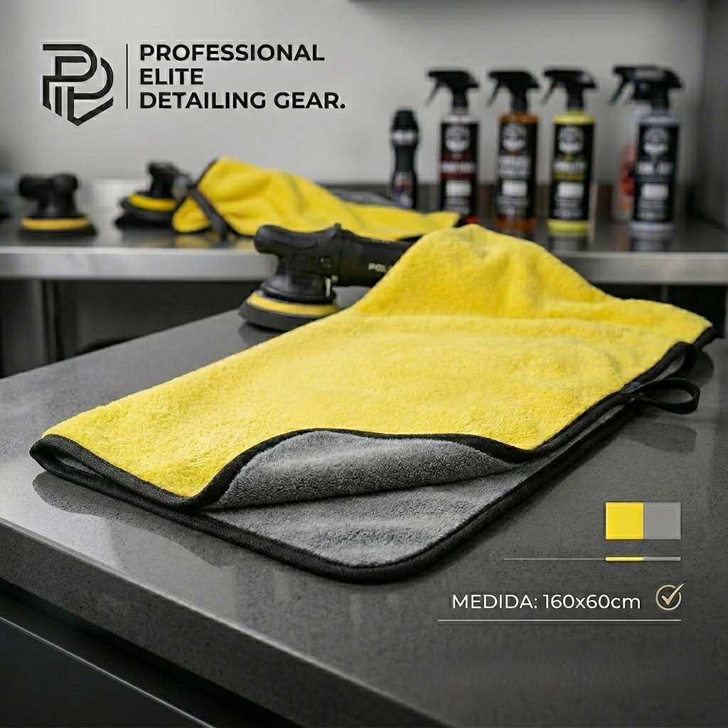 Toalla de microfibra absorbente para coche