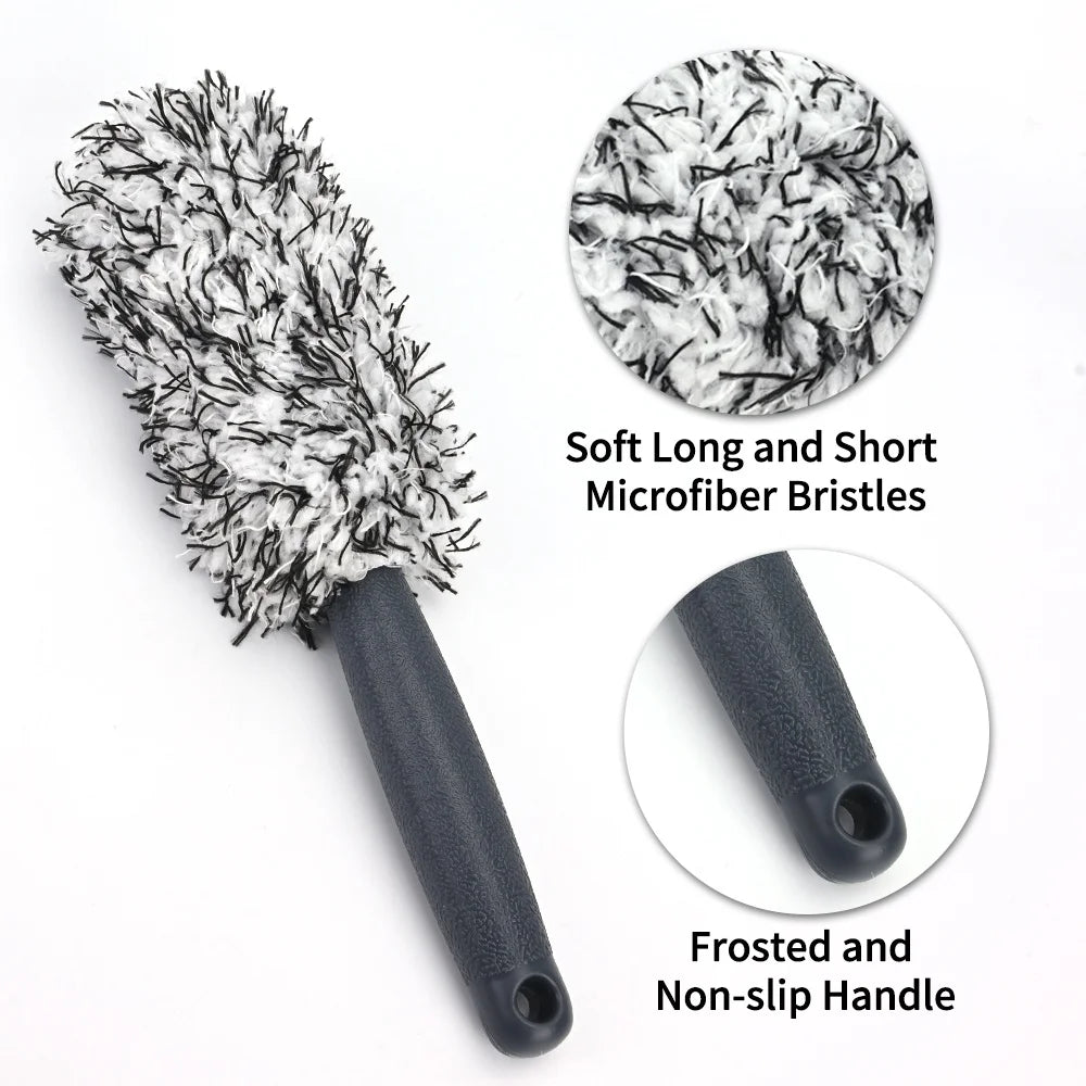 Cepillo de microfibra para llantas y detailing