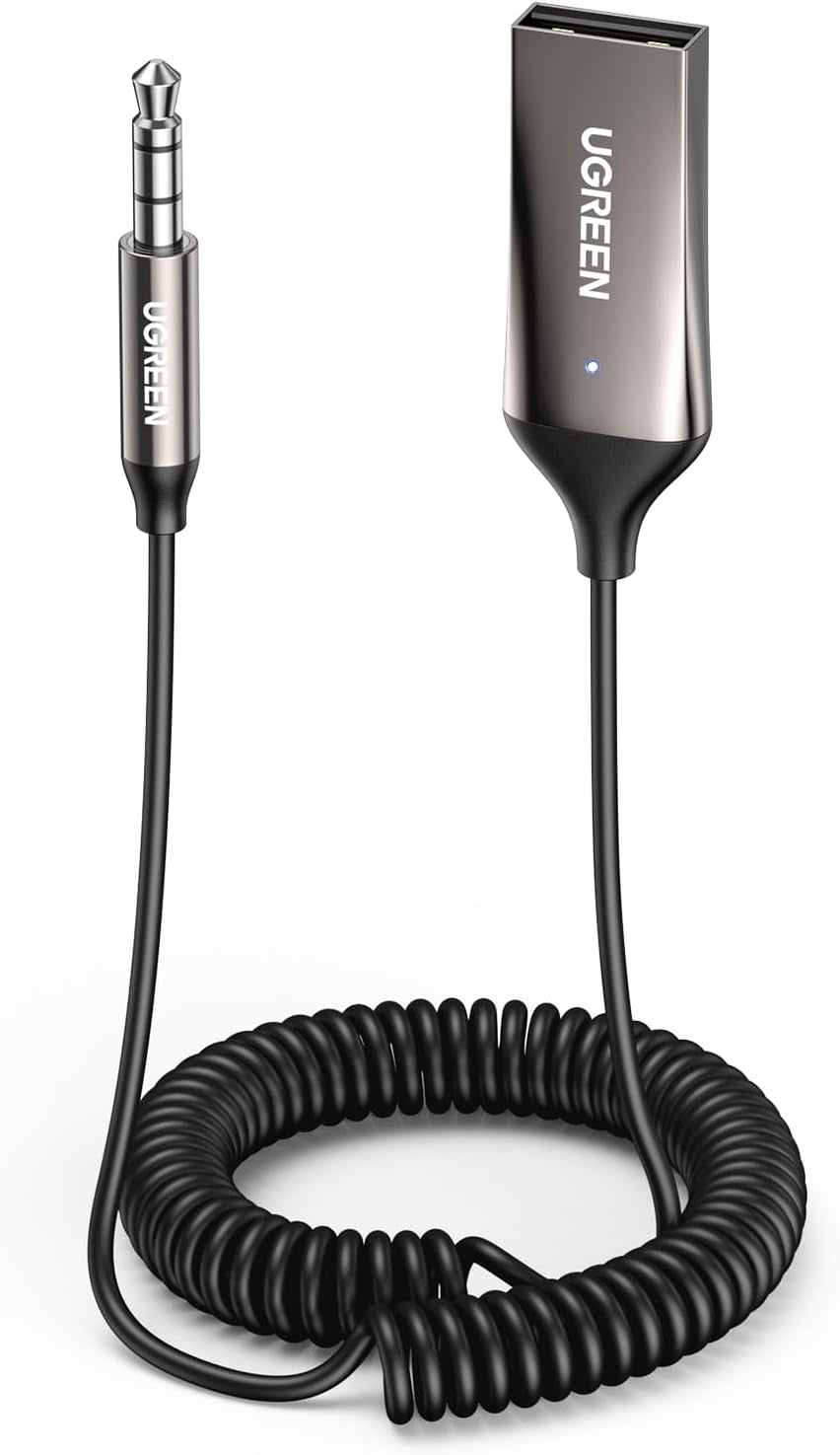 Adaptador Bluetooth AUX para coche con micrófono UGREEN