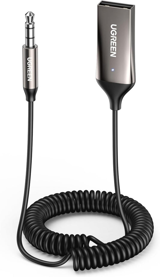 Adaptador Bluetooth AUX para coche con micrófono UGREEN