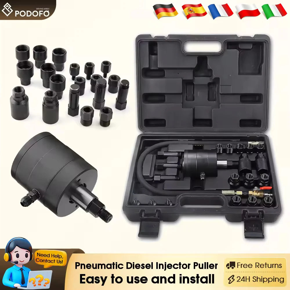 Extractor neumático de inyectores diésel 21 piezas
