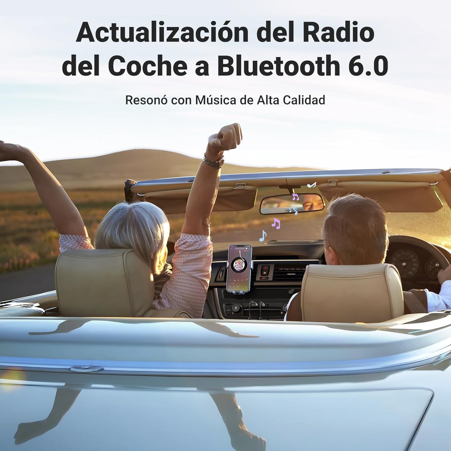 Adaptador Bluetooth AUX para coche con micrófono UGREEN