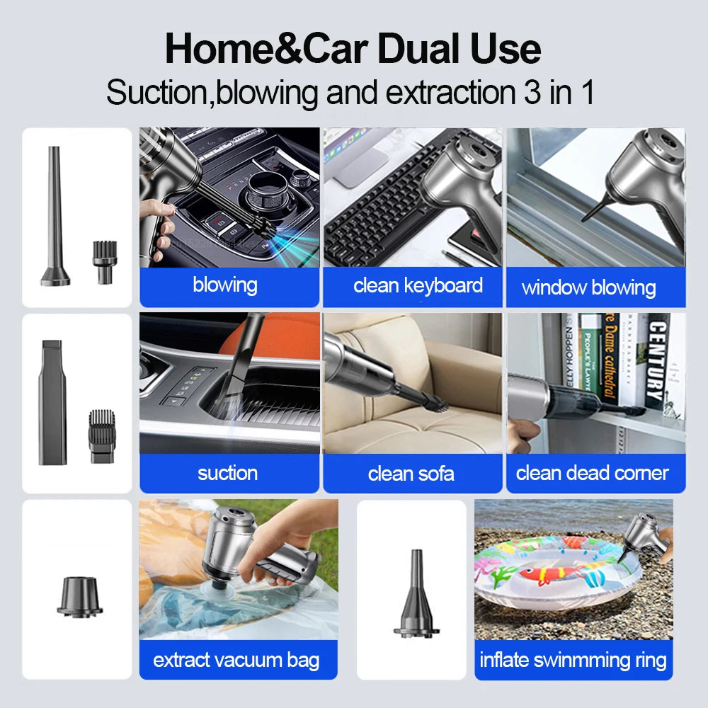 Aspiradora inalámbrica para coche y detailing