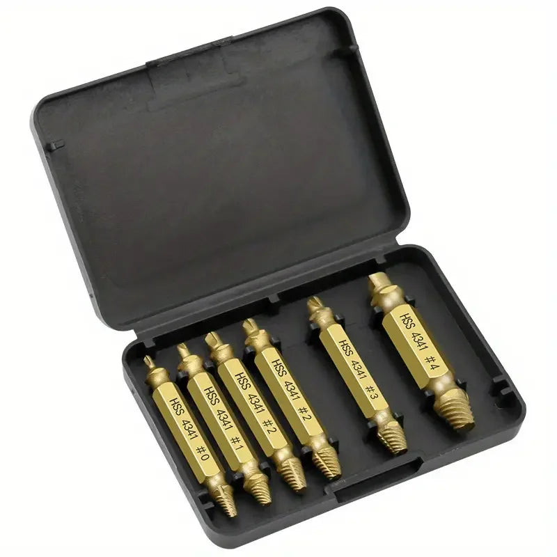 Set extractor de tornillos dañados y rotos