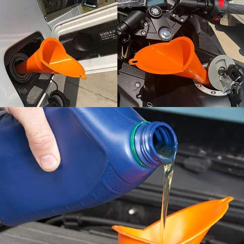 Embudo largo antisalpicaduras para coche y taller